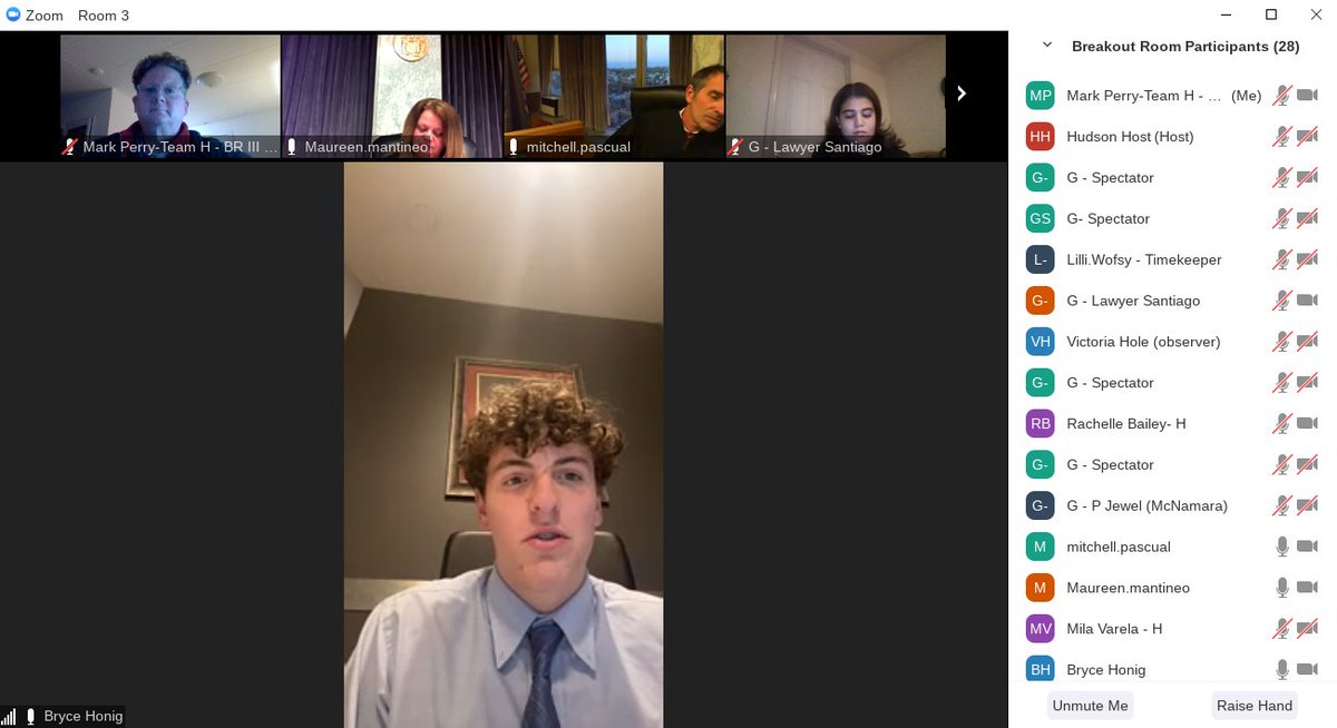 PerryWhs's tweet image. Today @WeehawkenTSD #MockTrial Defense team competed @NJStateBar @NJStateBarFdn. Wonderful effort against a well-prepared @TheHudsonSchool team. The Prosecution team is on the docket for next week! #WeeWork @RobFerullo4 @StefanieCirill1 @DeStefanoEDU @FAmato53 @EricCrespoEDU