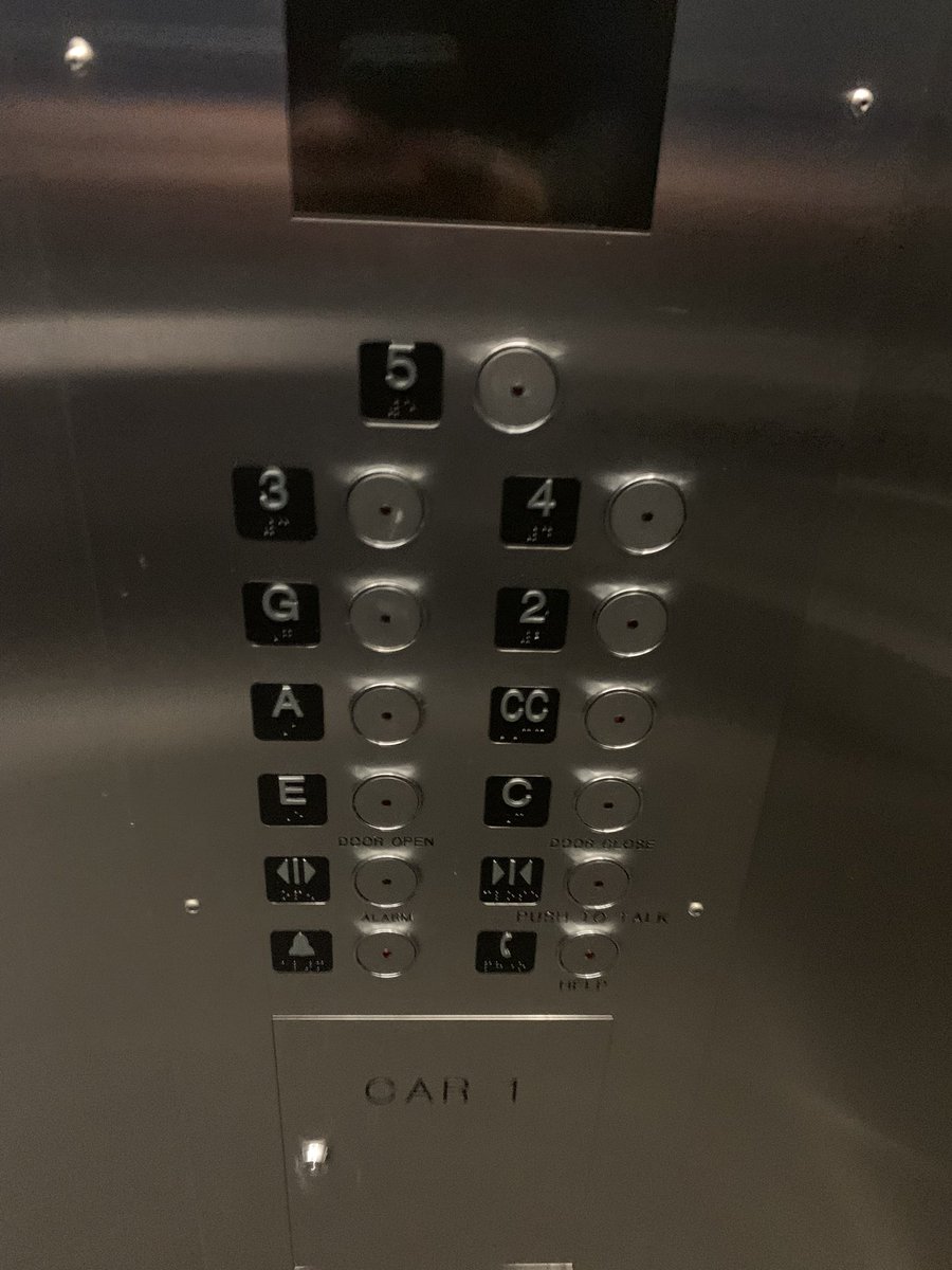 Rode in an elevator today that had the most preposterous buttons I’ve ever seen