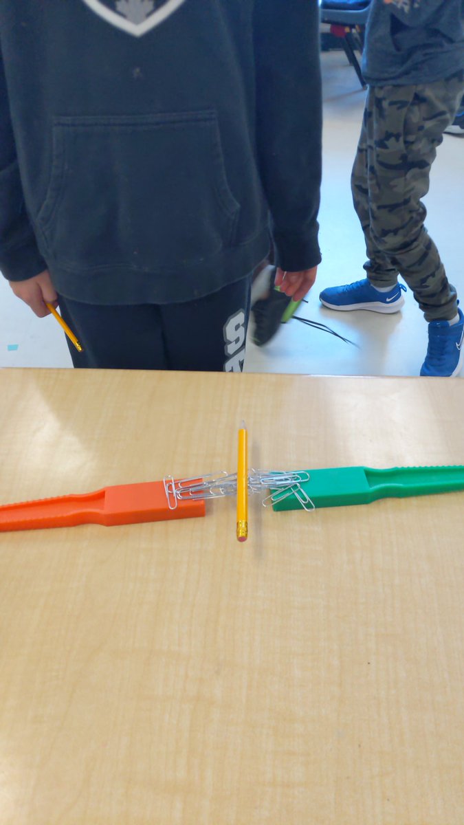 MsKoshy's tweet photo. In Science, we're learning about Forces causing movement. Yesterday, we did some experiments using magnetism and created some magnetic bridges. https://t.co/ojWT9GOHdE