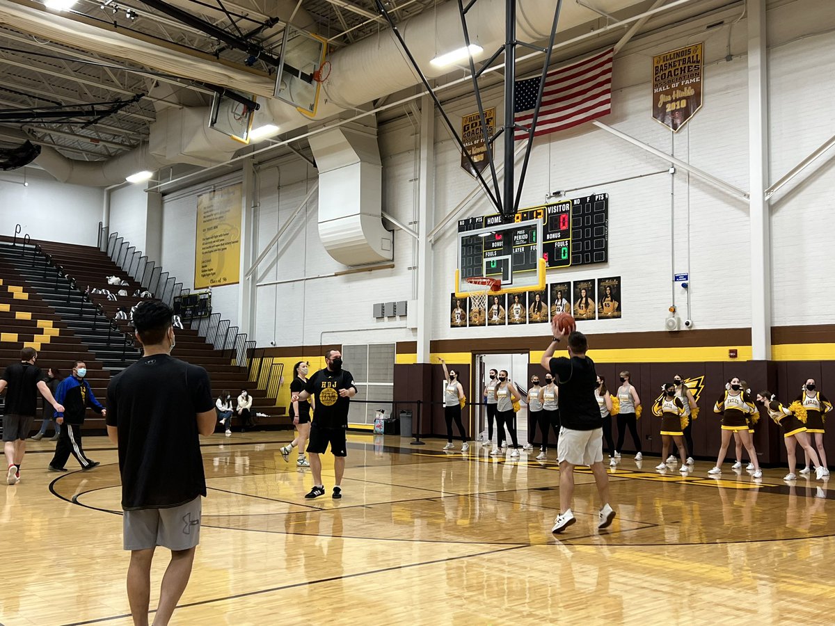 JacobsHighS's tweet photo. Who will win tonight’s matchup?  Come out to the Nest and support our Special Olympians as they beat our staff team! https://t.co/Uubfx3bwAj