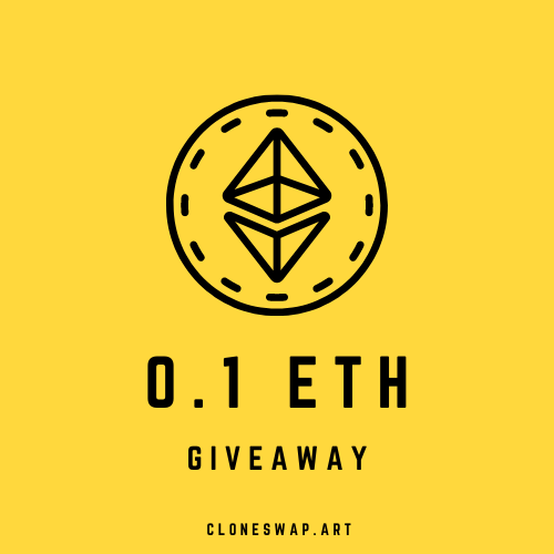 cloneswap's tweet photo. https://t.co/xXORfu8WbH

0.1 ETH Giveaway when you buy an NFT on https://t.co/mCX2mUJyrR.

A winner will be randomly selected by their NFT # and announced publicly upon completion of all 100 Early Phase Frog NFTs.

#NFT #NFTs  #ETH  #NFTGiveaway #EthGiveaway #Giveaway #NFTdrop https://t.co/cExJDwe6KZ