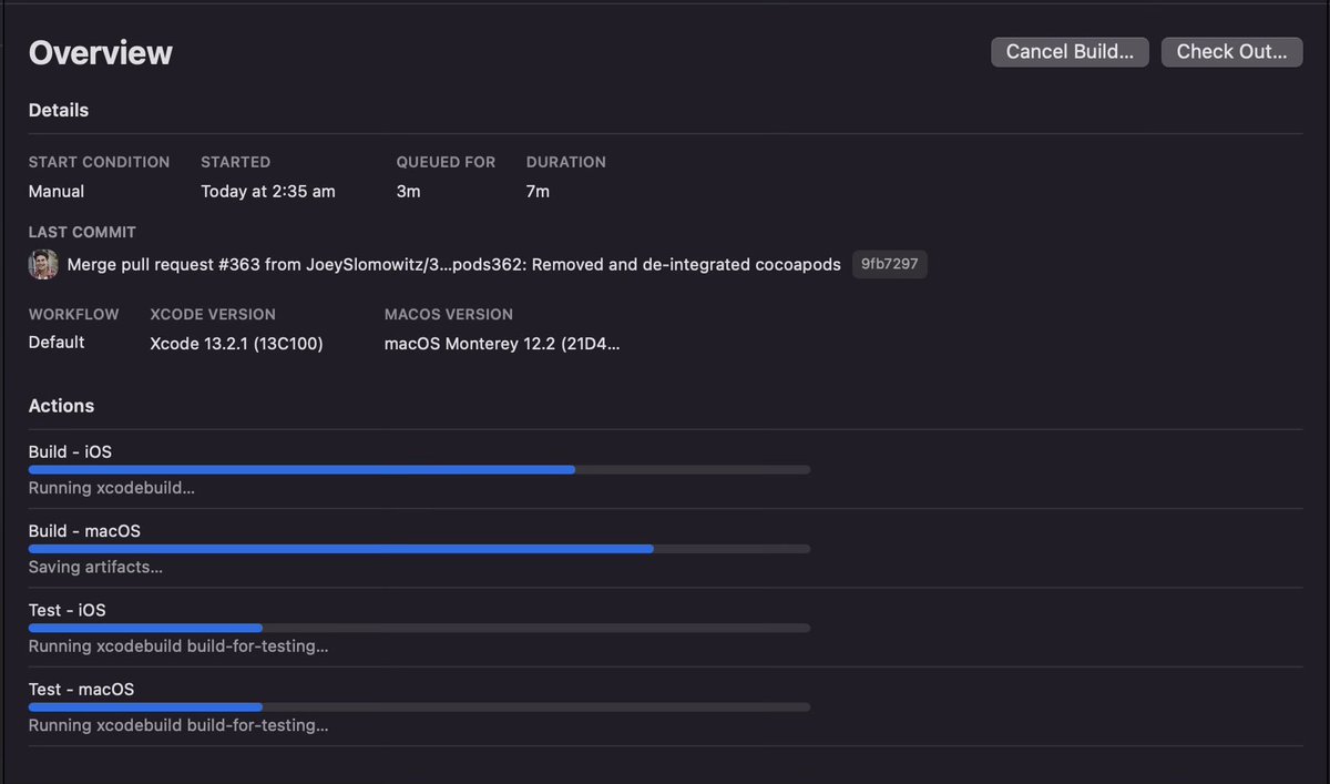 JoeySlomowitz's tweet image. Didn’t think CI could be so easy for an indie dev.  Pretty sick #xcodecloud