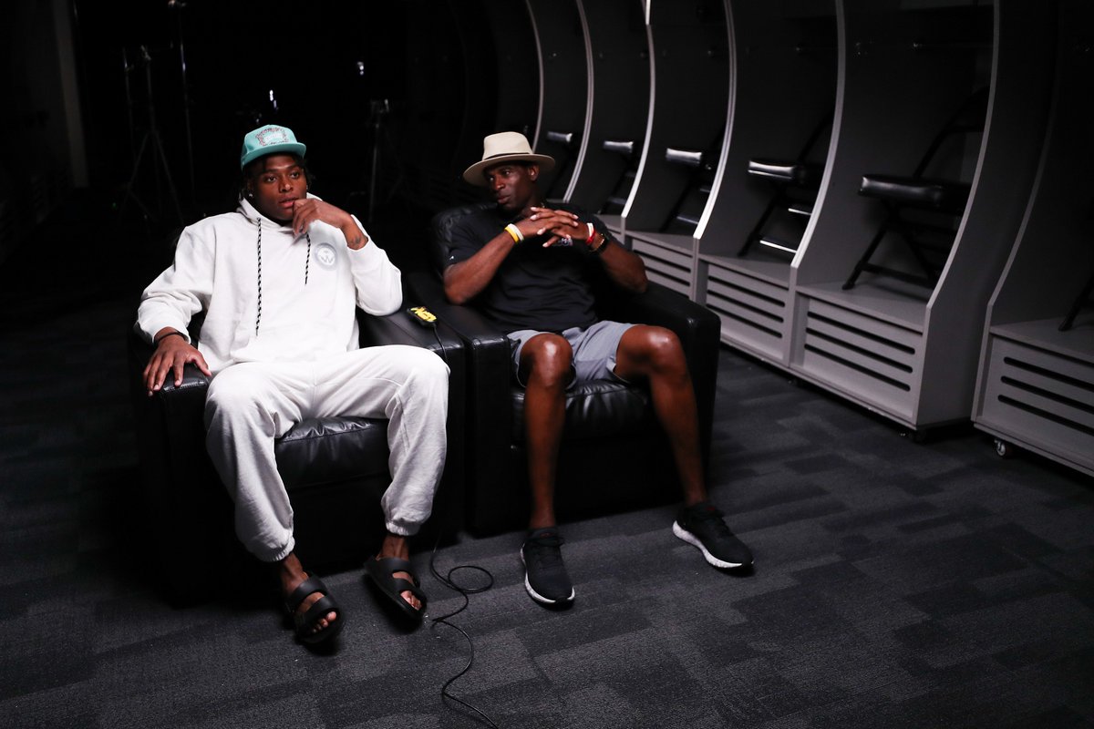 dieselfilms's tweet photo. 71 % of the earth is covered in water, the rest is by these two. It was insane to work with @NFL media & get some shots of @jalenramsey & @DeionSanders talking all things football and life. Can't wait to see those lessons come to life in the #SuperBowl !
πΈ: @PhotoBowles https://t.co/BhFysZHLpI