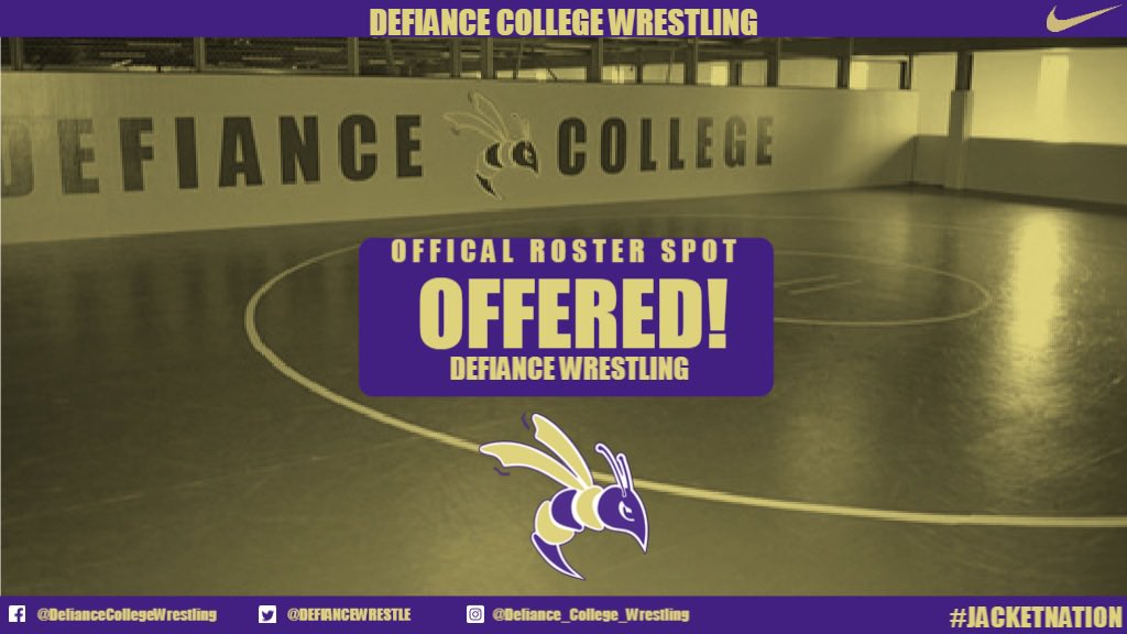 Christi73557861's tweet photo. Blessed to receive a scholarship offer from Defiance College🖤 @Camsanders09  @christo30330907 @DefianceWrestle https://t.co/VRuyceEwdF