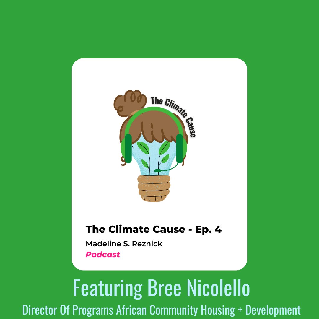 climate_cause's tweet photo. The fourth episode of The Climate Cause Podcast just launched today! 

"Bree Nicolello: Bolstering communities is climate work"

Listen now!

https://t.co/a6nRFLJ38W

#climatework #equitablehousing #economicdevelopment #community https://t.co/bxbhmGXuu3