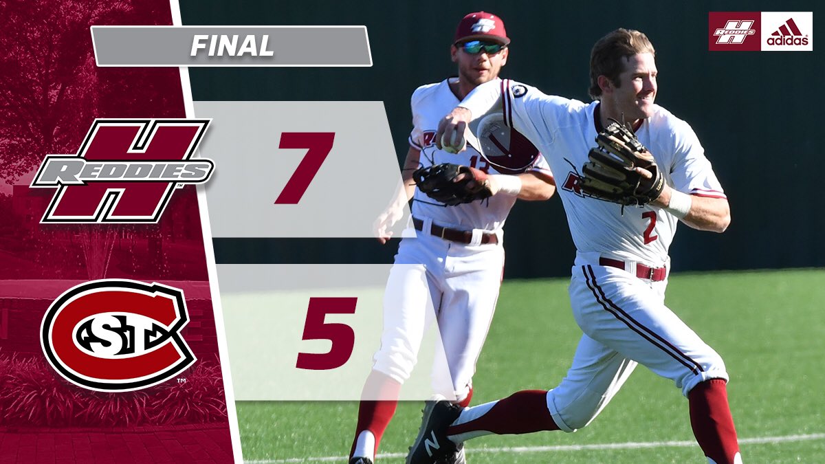 ReddieBaseball's tweet photo. REDDIES WIN!

@brysonhaskins hits a two-run 💣 in the eighth to help Henderson improve to 4-0 and defeat St. Cloud State!

HSU plays again tomorrow at 2:30 when it hosts Pitt State.

#NoMereBeast https://t.co/DsA19bGD5K