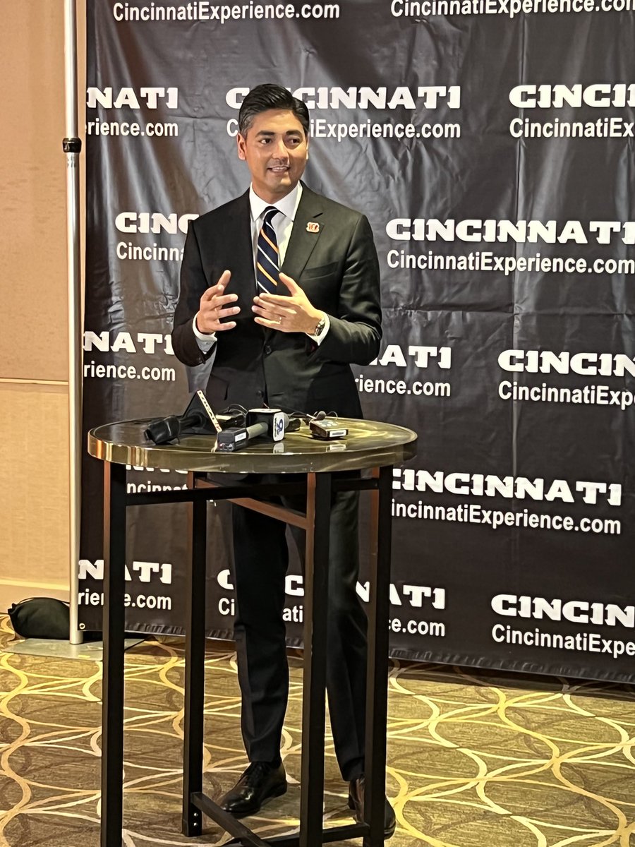 SharonCoolidge's tweet image. Cincinnati Mayor ⁦@AftabPureval⁩ is in LA for #SuperBowl2022: “This is no longer your grandparents’ Cincinnati.”