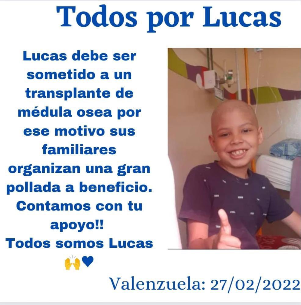 Mis amigos del Twitter! Necesito la ayuda de ustedes. Estamos organizando una pollada a beneficio de mi Sobrinito Lucas y necesito llegar a más personas para que podamos vender la mayor cantidad de adhesiones y así poder solventar los gastos. Adhesiones a tan solo 10.000gs. Rt!!