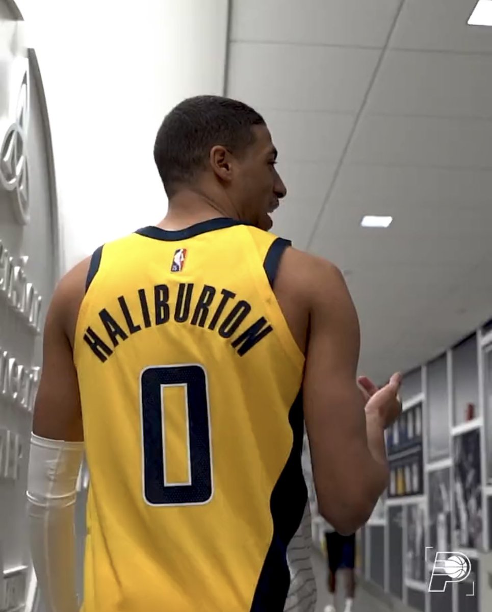 Youth Indiana Pacers #0 Tyrese Haliburton Statement Name and Number T