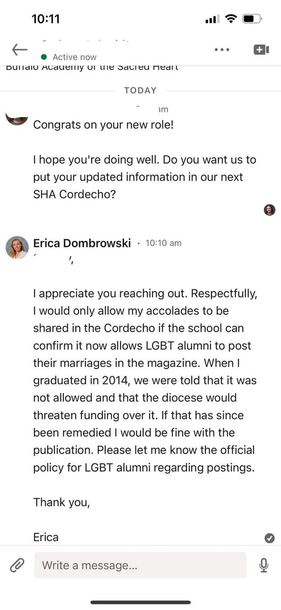 embrekington's tweet photo. SHA alumni: please read. Our high school is actively discriminating against LGBTQ+ alumni https://t.co/1MkEuKUlpx