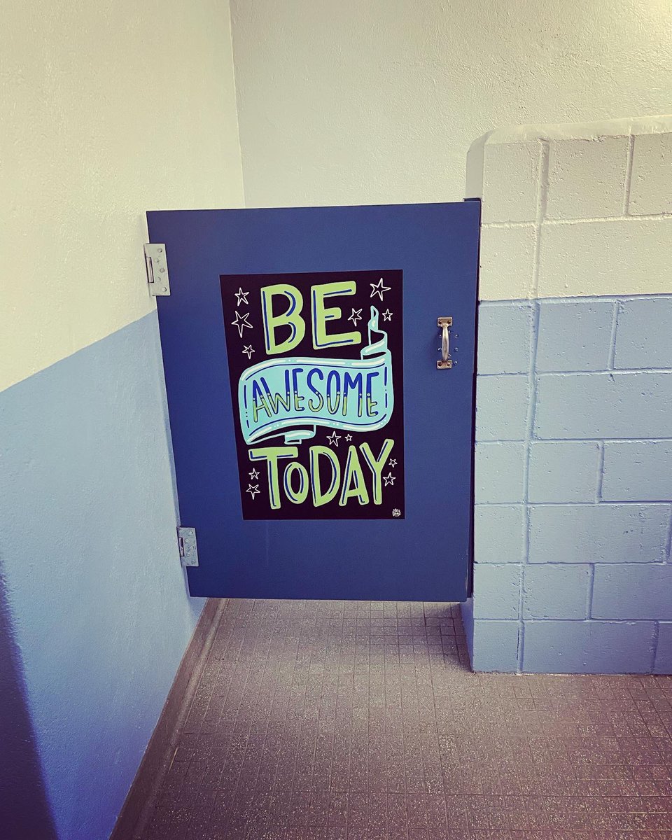 Check out some of the #optimistic #cheerful and #inspirational vinyl signs posted in the girls and boys bathrooms at #SullivanWest Elementary ♥️💙💜💛🧡💚
#healthiergeneration #motivationalquotes #spreadkindness #selflove #mentalhealthmatters #postiveselftalk