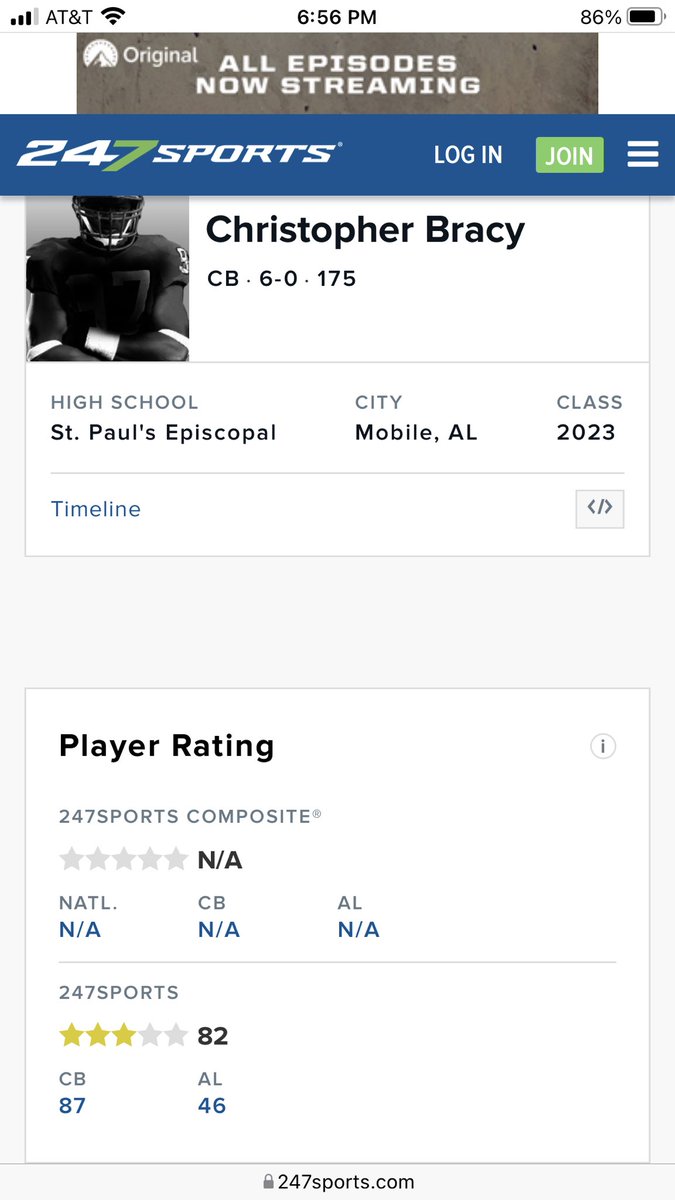 ChrisBracy_3's tweet photo. Blessed to by ranked a 3⭐️ @247Sports https://t.co/2Zta81DtCr