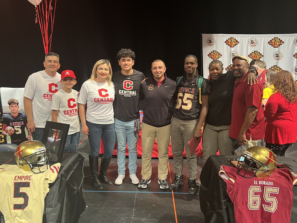 Great day at The Empire! These five young men and women signed their letters of intent to further their academic and athletic careers! <a href="/EDAztecs_HS/">Patricia Pedroza</a> <a href="/ELDO_FB/">Aztecs Football</a> <a href="/ELDO_CC/">El Dorado Cross Country Program</a> /Track <a href="/ELDO_VBALL/">ELDO_VBALL</a> <a href="/SocorroISD/">Socorro ISD</a> <a href="/CoachCal_AD/">JJ Calderon</a>