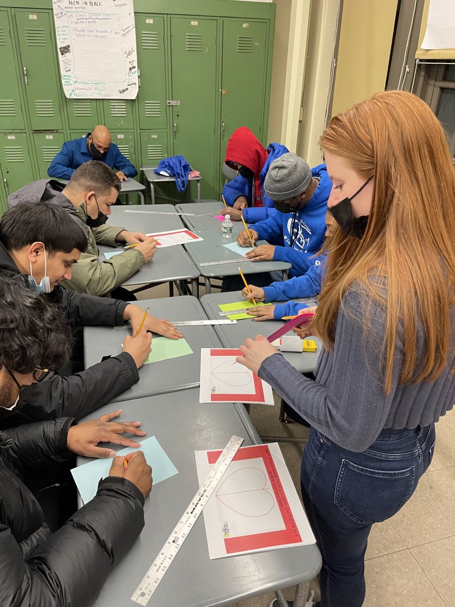 JohnMazzocchi's tweet photo. Ms. Sarro and #YABCJohnAdams students making flowers inside of hearts to take home to those whom we cherish! @YABC_NYC @dropoutsavior @FlushingYabc @lincolnyabc https://t.co/Ku4HlWICwS