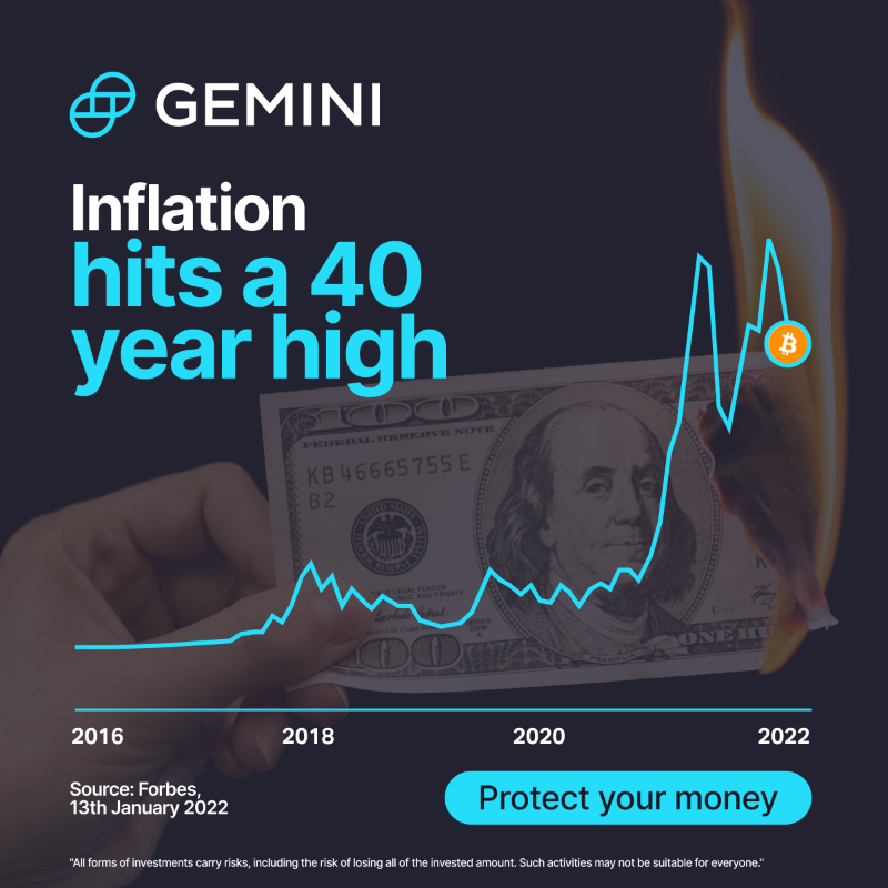 Gemini's tweet photo. Invest safely and securely with the world's leading crypto exchange @Gemini. Install now and trade in minutes 🚀