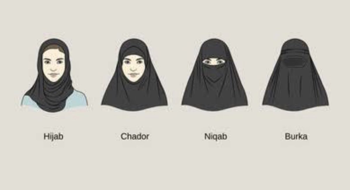 <a href="/jvpandya/">Jatin Pandya</a> <a href="/TVMohandasPai/">Mohandas Pai</a> <a href="/BDUTT/">barkha dutt</a> <a href="/RajivKumar1/">Rajiv Kumar</a> <a href="/RShivshankar/">Rahul Shivshankar</a> <a href="/navikakumar/">Navika Kumar</a> <a href="/bhupendrachaube/">bhupendra chaubey</a> <a href="/republic/">Republic</a> <a href="/RevathyAshok/">Revathy Ashok</a> <a href="/kiranshaw/">Kiran Mazumdar-Shaw</a> <a href="/smritiirani/">Smriti Z Irani</a> <a href="/nsitharaman/">Nirmala Sitharaman</a> Assume this is the pre corona where we were all not required to wear face masks! 
None the less hijab is a head scarf, and doesn’t cover the face. Pls see illustration 
By all means consider banning  the #Burqa at institutions but not a  #HijabBan