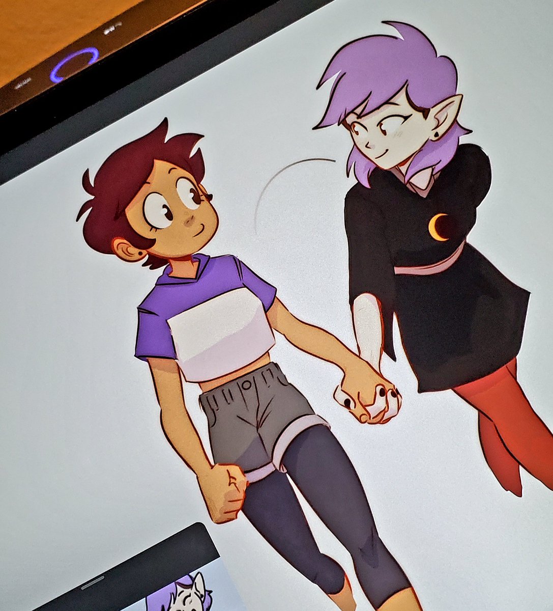 Makin my first colored tiktok for some Lumity fluff on Valentines Day 💖💖 (ALSO HOLY CRAP TOH RETURNS MID MARCH YEESSS) . . #lumity #toh #theowlhouse #wip