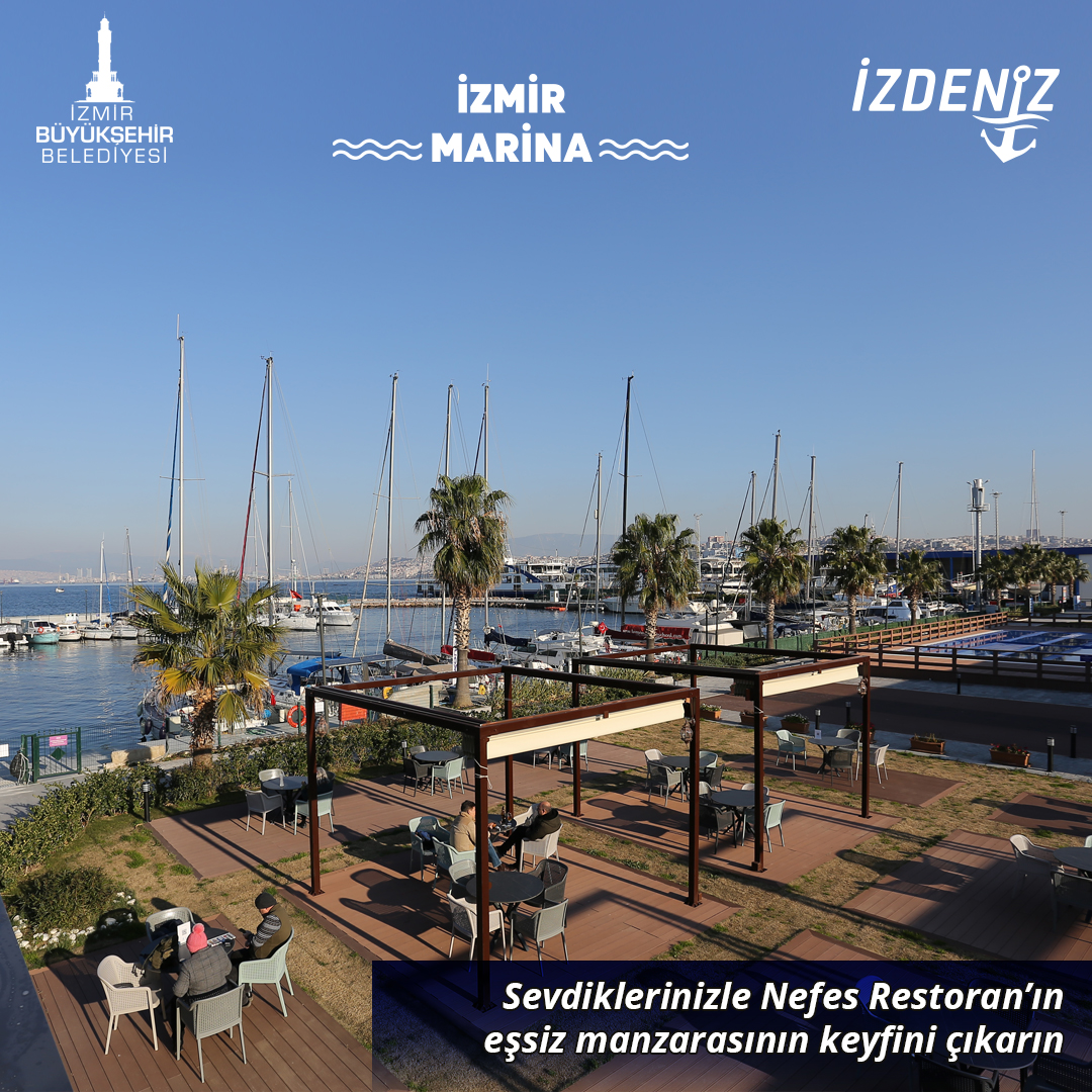 marineizmir's tweet photo. Cuma gününün keyfini Nefes Restoran’ın eşsiz manzarasında çıkarın.
Enjoy your Friday with the unique view of Nefes Restaurant.
#izmirmarina #deniz #cumakeyfi #sealife #fridayenjoy https://t.co/DMpQZEbL8V