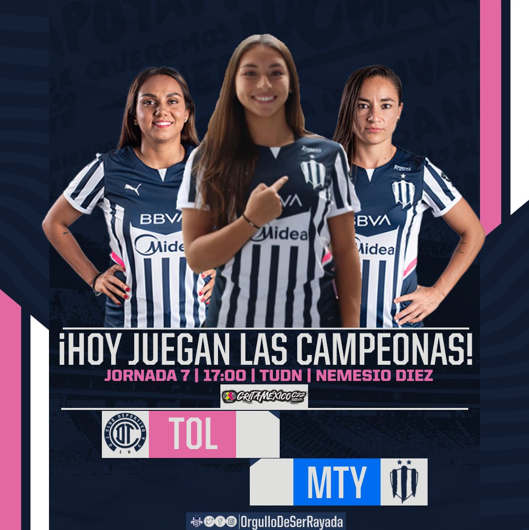 ODSRFemenil_'s tweet photo. ¡HOY JUEGA LA RAYA, MI RAZA! 🤠🔥
¡Vamos con todo! ¡A seguir con la buena racha, Campeonas! 💙
#TheQUEENSareBACK. 👸
⚔️ | #TOLvsMTY
🕡 | 17:00
🏟️ | Nemesio Diez
📺 | TUDN https://t.co/ptBjrA4LC7