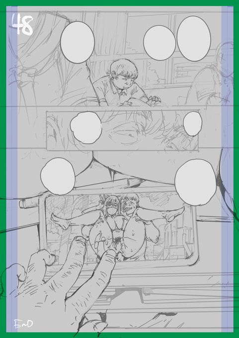 下書き終わりました。仕上げまで頑張ります✍️😪 