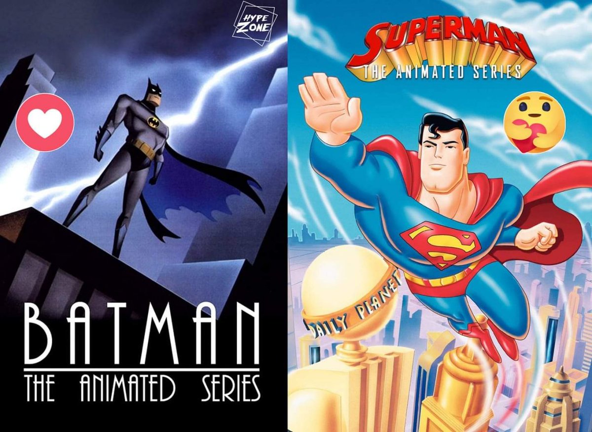 MrPunk__'s tweet photo. No more talking, in short, two Legendary Series. I remember watching it on TV when I was a child.

 At Batman the animated series (1992) ◾️Superman animated series (1996) So which of these two is your favorite serious... let's comment with the reason... #HypeNews #dcfans https://t.co/4nwv7n3oN2