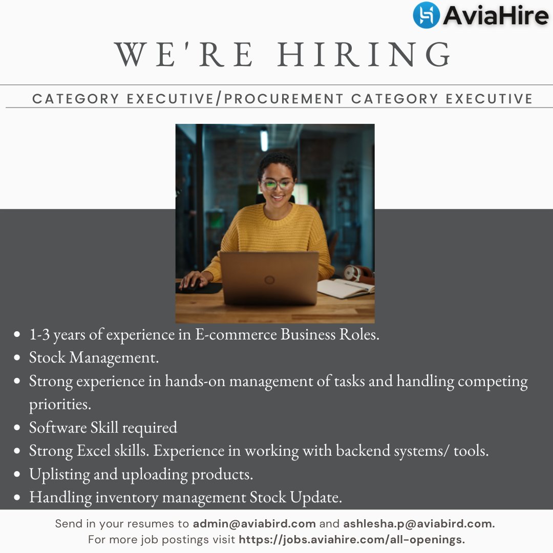 avia_bird's tweet photo. We are #hiring! Check the poster below to see which job we are hiring for.
If you like working in a high-output environment and gaining ownership of what you do, then this job is for you! 
Apply here: https://t.co/OVZXkZIYkP

#Jobalert #Jobs https://t.co/Qe7n09uvR9