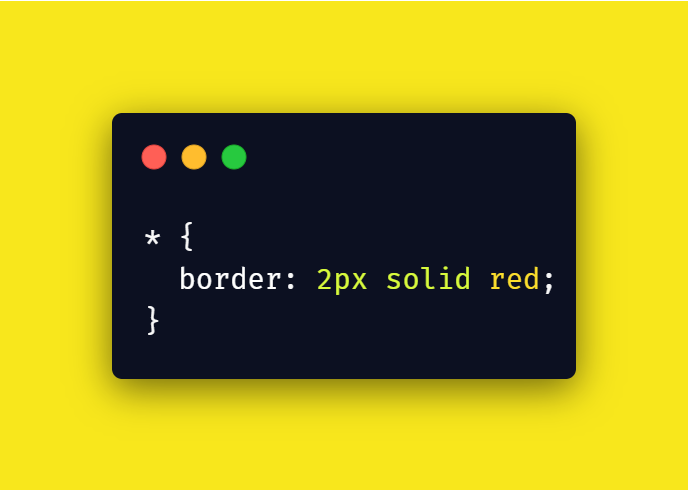 eyeshreya's tweet image. The simplest way to debug CSS: