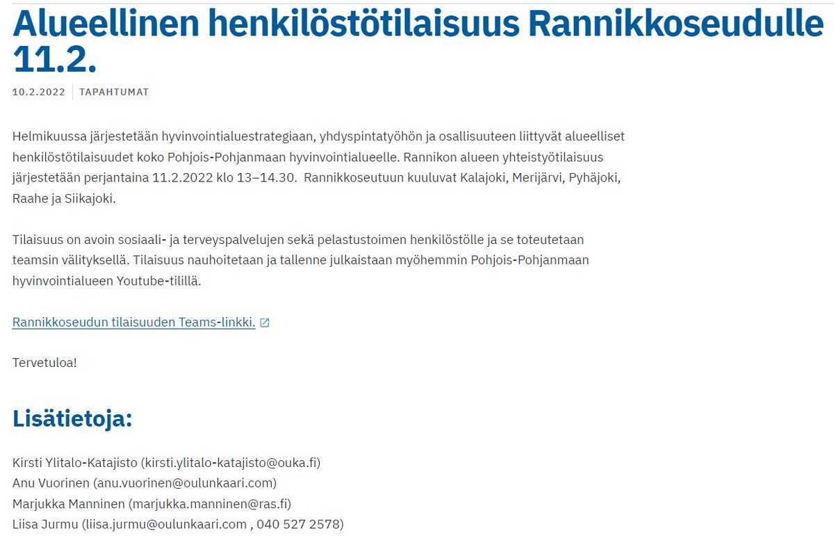 LiisaJurmu's tweet photo. Henkilöstön osallisuus on haastava asia hyvinvointialueuudistuksessa. Pidimme alueelliset hlöstötilaisuudet ja kysyimme hlöstön näkemyksiä mm.osallisuuden vahvistamisen keinoista.Käymme rikkaan aineiston läpi ja palaamme pian asiaan.Ja vielä ehtii Rannikon tilaisuuteen👇@POPsote https://t.co/zCjuqNYVjA