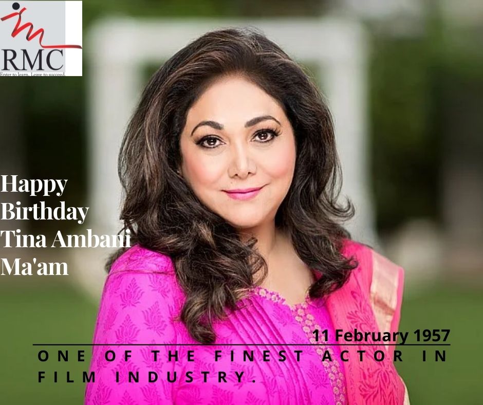 RMC Wishes Tina Ambani Ma\am a very Happy Birthday.
.
.  