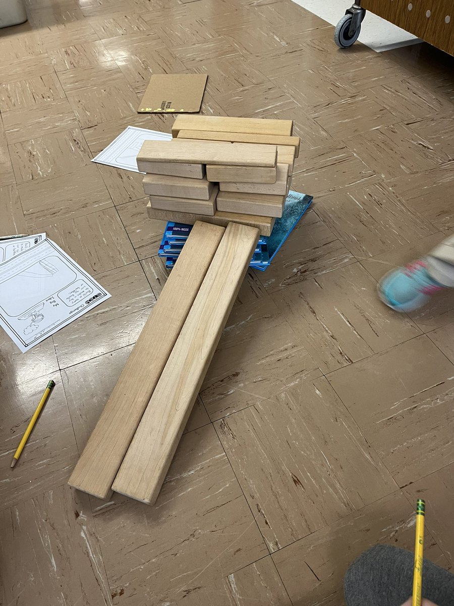MrsKWood14's tweet photo. Building ramps to make our car go faster and further. @BRRSDHamilton https://t.co/bFdwOUPuZZ