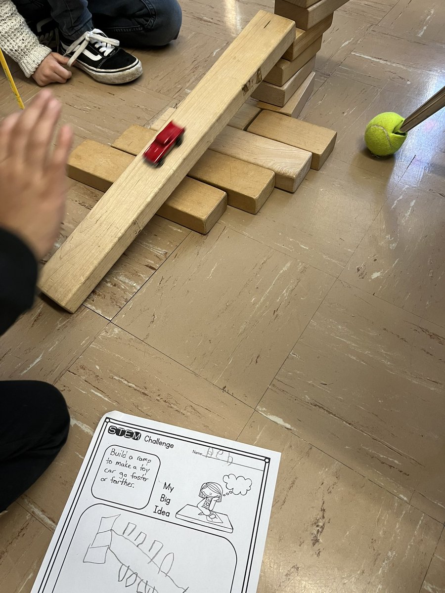 MrsKWood14's tweet photo. Building ramps to make our car go faster and further. @BRRSDHamilton https://t.co/bFdwOUPuZZ