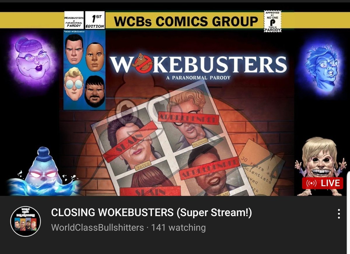 GNinjuh's tweet photo. WORLD CLASS BS SUPERSTREAM!
WOKEBUSTERS CLOSEOUT!!!
@TheWorldClassBS
@LastStandinWCBS
@KendoSliceWCBS
#MrGreen
@RobotShlomo
@MADchismo
@LilChad10
@Dmajini
@literaturedevil
https://t.co/RQRXlWWr52
#Comics
#Wokebusters
#Ghostbusters
#BackWokebusters⬇️⬇️⬇️
https://t.co/etWlmIldfm https://t.co/klo5gQ7k4C