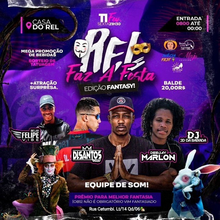 📌 Amanhã Tem Rel Faz A Festa!🔥🎉

📌 Balde Com 6/Unidades a 20,00R$😱🍻💥🥳🥳

📌 Entrada 0800 Até 00:00!

#Cheguem_Cedo
#Edição_Fantasy🎭🤪🔥🎉