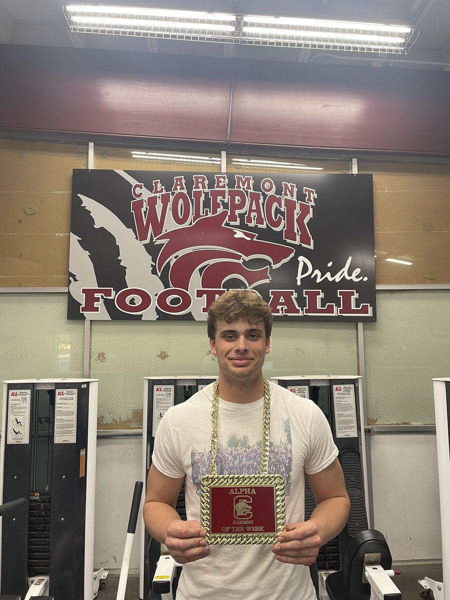 our Aplha of the week Kyle Ferm!
Grades✔️ Attendance ✔️Good Citizenship at School ✔️Worked hard in the weight room ✔️ #ONEPACK