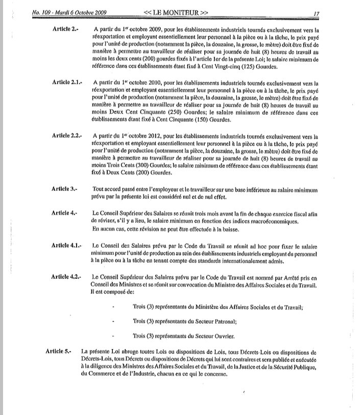 BeenAime's tweet photo. Art. 4: Le Conseil Supérieur des Salaires se réunit trois mois avant la fin de chaque exercice fiscale afin de réviser,s'il y a lieu,le salaire minimum en fonction des indices macroéconomiques.
En aucun cas,cette révision ne peut être effectuée à la baisse. https://t.co/qaKK77GEgq