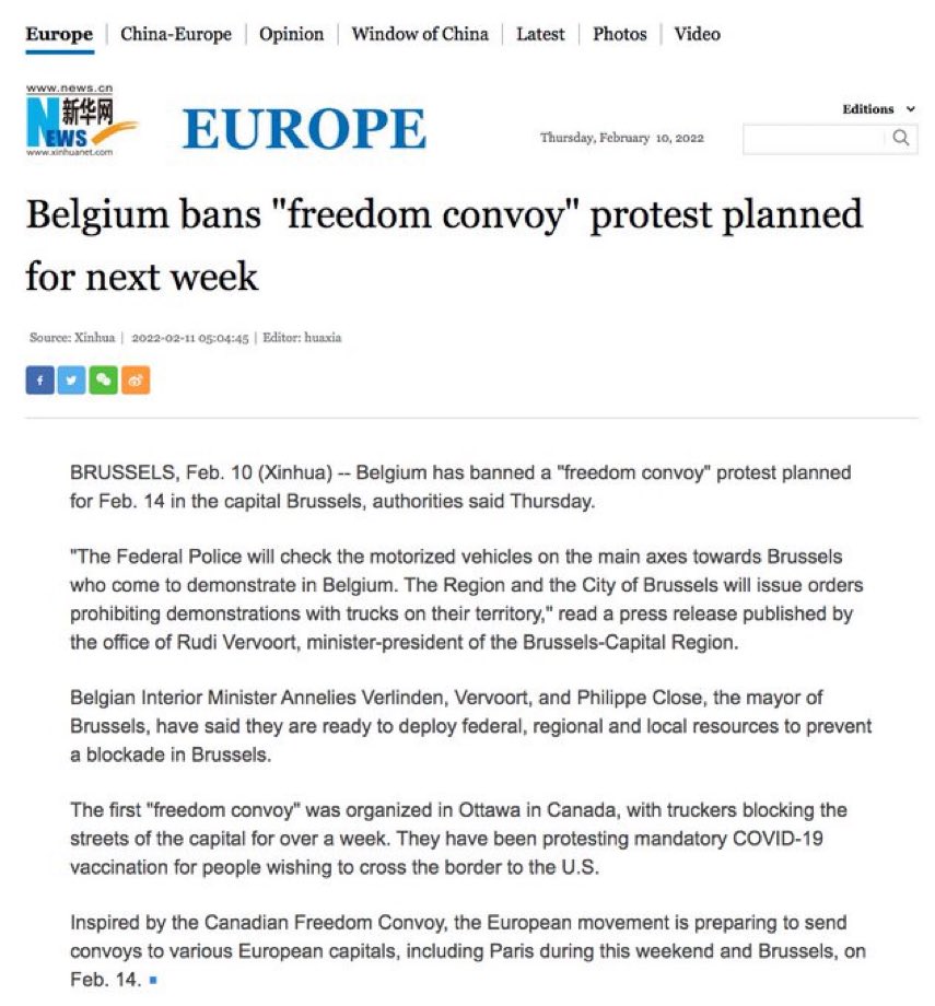 davetroy's tweet image. Belgium has properly cancelled truck rallies planned for next week.