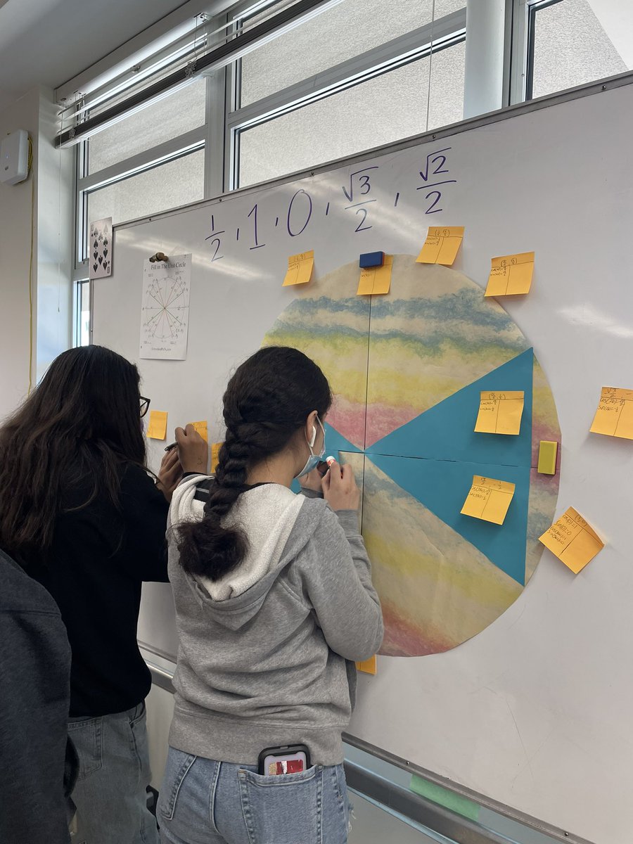 mckeemath's tweet image. Building unit circles out of special right triangles in IM3/Precalc! #iteachmath #MTBoS