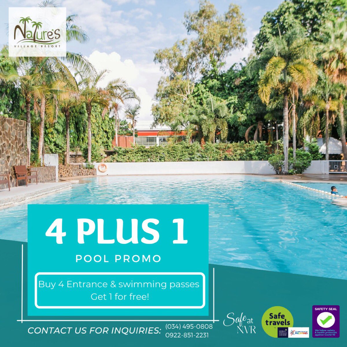 NaturesVillage's tweet image. Happiness is a day at the pool!

Grab your Family &amp;amp; Friends and enjoy our early year pool promo. Buy 4 Entrance &amp;amp; Swimming passes, Get 1 for FREE!

Contact us for reservations:
📞(034)495-0808 / (034)495-3368 to 69 / +639228512231 /+639173007576
#pool #poolpromo #swimmingpool