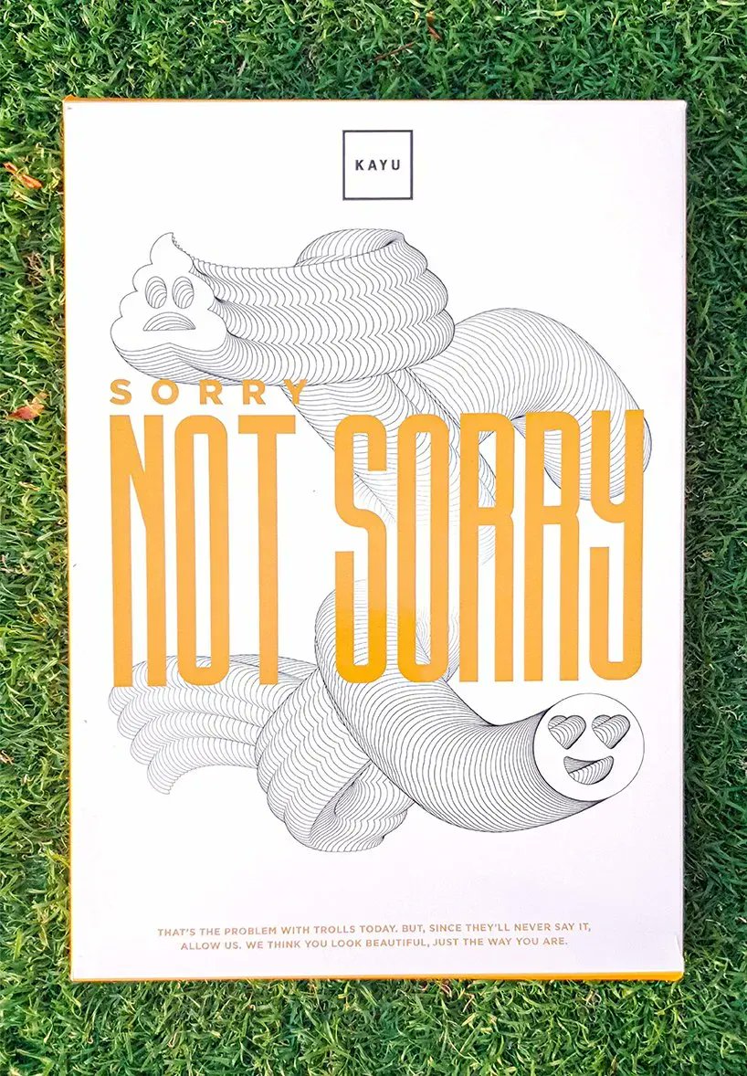 designboom's tweet photo. the 'chocapologies' campaign is trying to fight internet hate and cyberbullying by sending out beautifully packaged chocolate bars to online victims. https://t.co/zdUFJQYGXq https://t.co/IuONQIA4Ez