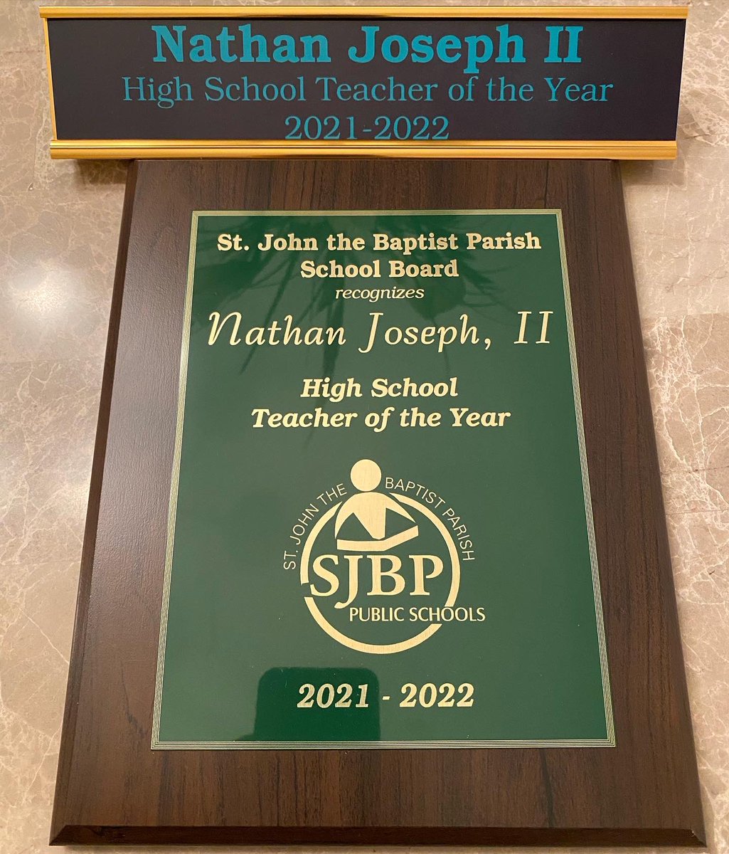 _esjhmathhelp's tweet photo. I’m still shocked, amazed, and, most of all, honored to be selected as the Teacher of the Year at my alma mater, East St. John High School. Even more shocked and honored to be selected as the District High School Teacher of the Year. 🤯 #ThanksGodYoureSwell https://t.co/Ye5uavhsKK