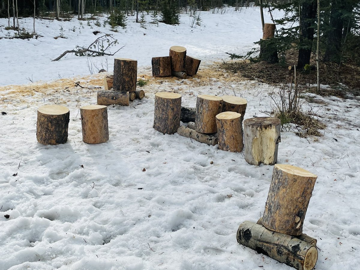 Thanks <a href="/rvsed/">Rocky View Schools</a> maintenance!  The trees and branches you cut down after the big wind storm were used today as a dam, for seating at a new café, and for a fort. #braggcreek <a href="/EverActiveAB/">Ever Active Schools</a> #getoutside
