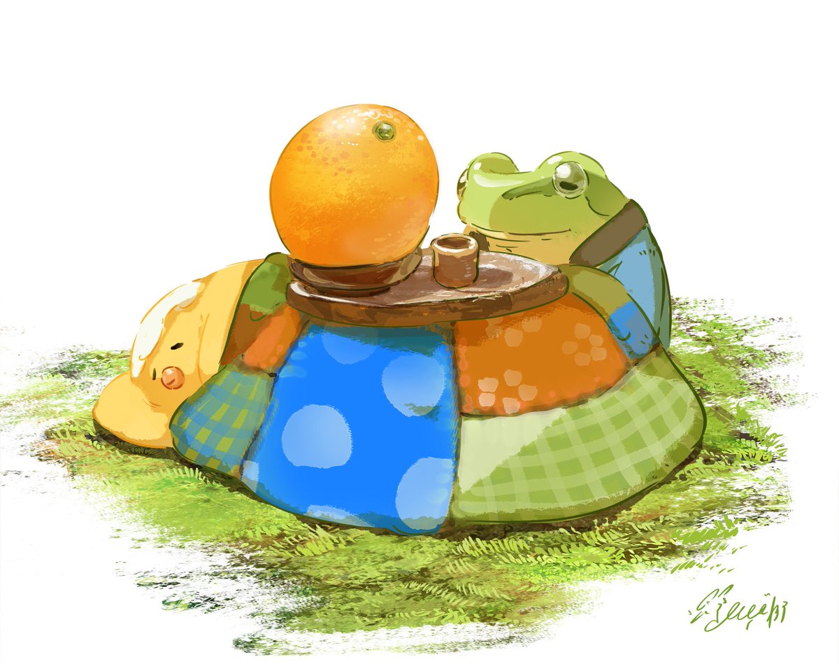 table no humans fruit food mandarin orange kotatsu cup  illustration images