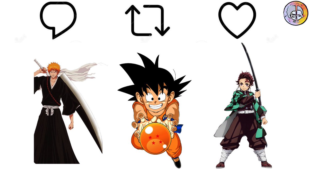 MiniRise's tweet photo. Alors voila trois star du #manga ou plutôt #anime game !!!
 #BLEACH, #DragonBall, #DemonSlayerSeason2.
Le battle est entre #IchigoKurosaki vs #Goku vs #tanjirokamado. fais toi choix =). https://t.co/nNJkPw8HmF