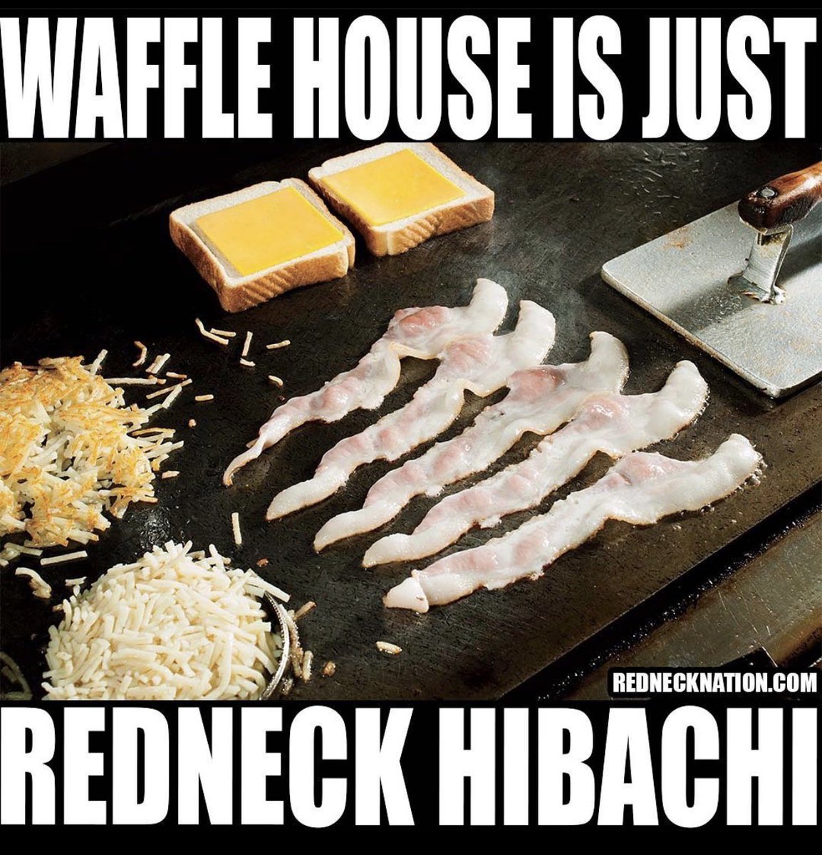 Big Facts‼️‼️💯💯

#wafflehouse #redneckhibachi #meetmeatthewafflehouse #breakfastfood #breakfastfordinner #redneckmemes #workingclassoutdoorsmen #latenight #bacon #hashbrowns #smotheredcoveredchunked