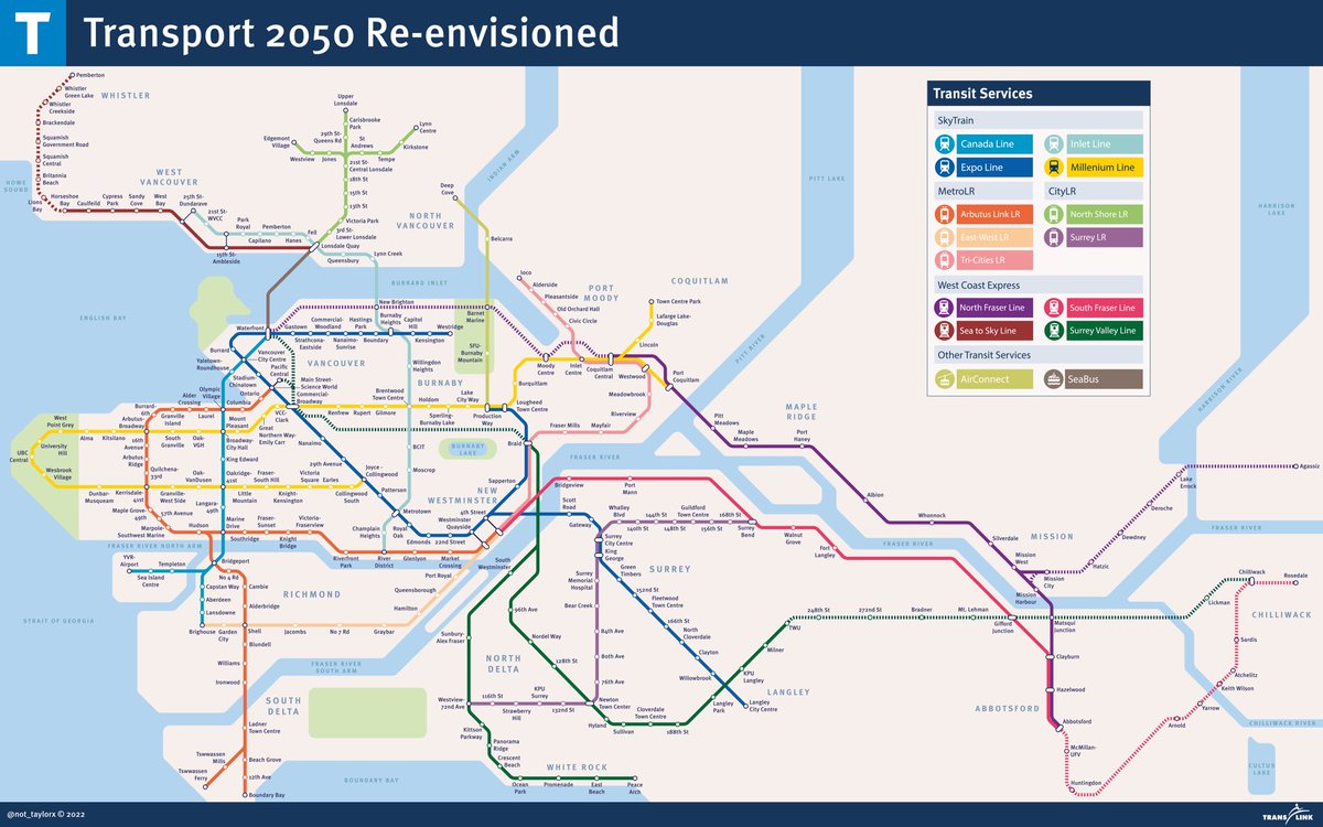 What do you envision for Vancouver for #Transport2050? I think <a href="/TransLink/">TransLink BC</a> can go much farther and ambitious than their current plans. That’s why I came up with #Transport2050Reenvisioned. So we can connect more people, faster. Thank you <a href="/j_mcelroy/">Justin McElroy</a> for publishing!