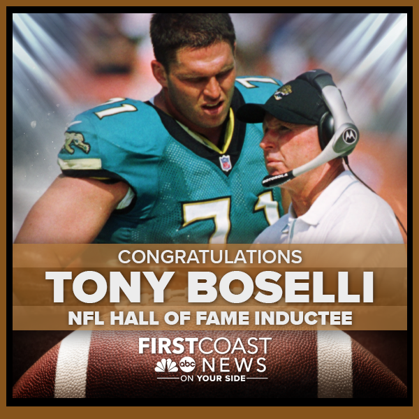 ChrisPorterFCN's tweet photo. Congrats to @TonyBoselli! The 6th time was the charm. Boselli the is headed to the Pro Football Hall of Fame.  The 1st ever #Jaguars player to be enshrined in the PRO FOOTBALL HALL OF FAME.

@FCN2go @Jaguars #DTWD #teamsideline #NFLHonors https://t.co/cjutCzMR7c