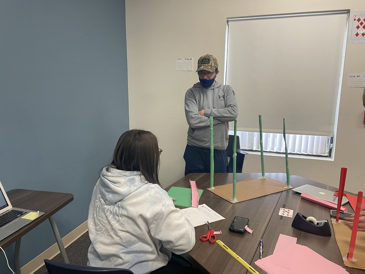 MFitzTeach's tweet photo. Using #collaboration and lessons learned from engineer Brian Carpe tee #Physebra students are starting their #fluorchallenge2022. I can’t wait to see what they create! @ScienceBuddies https://t.co/MctXFiYsDG