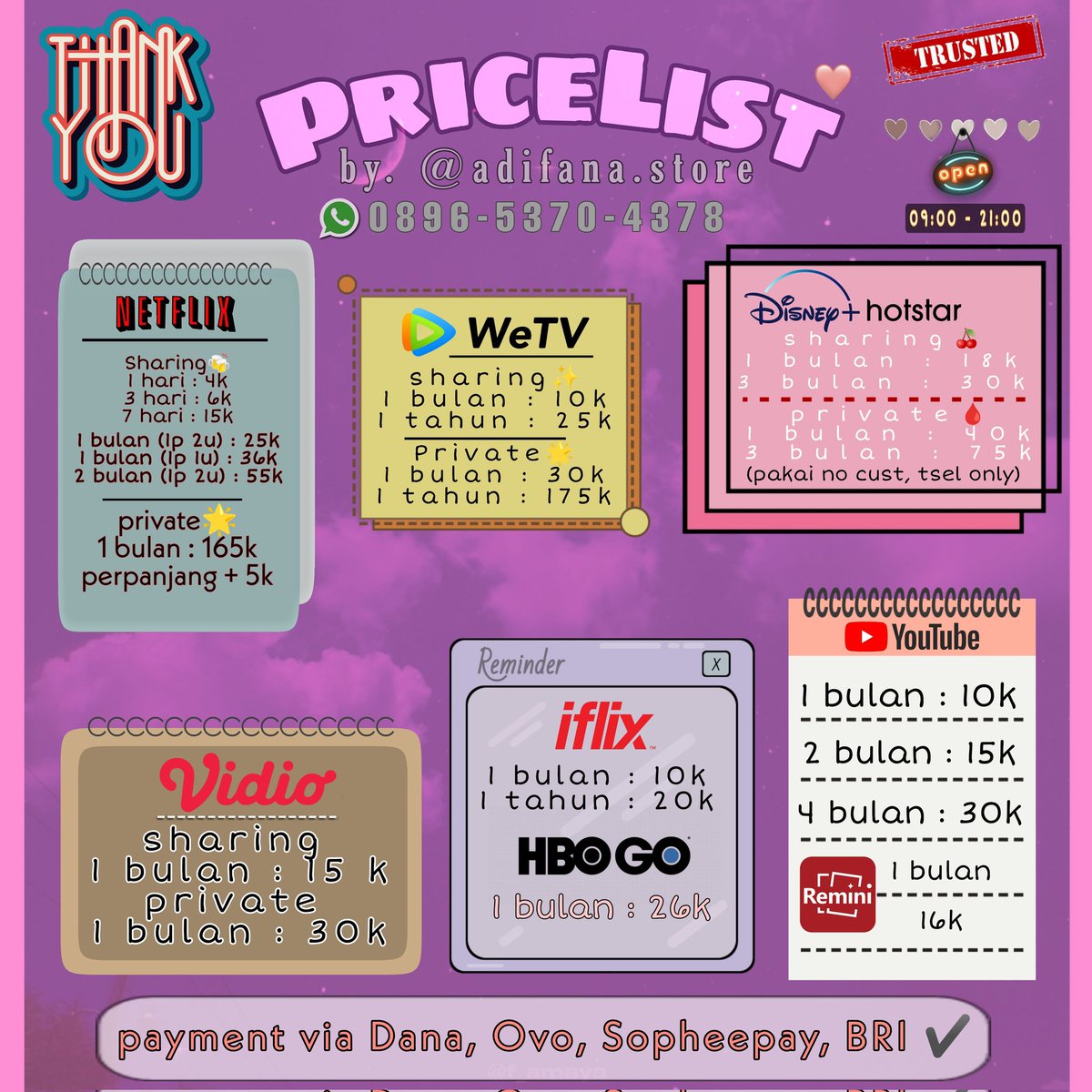 Ltfanurul's tweet photo. aplikasi premium‼️
🍒 Trusted 
🍒100% legal bukan mod, dan bergaransi!
💸Payment via Dana, Gopay , shopeepay , bank BRI

DM for Order atau Kirim pesan di WhatsApp untuk fast respon
🔗https://t.co/7TTHqD0uXF

#aplikasimurah #netflixandchill #READY https://t.co/A7gXP8jCLr