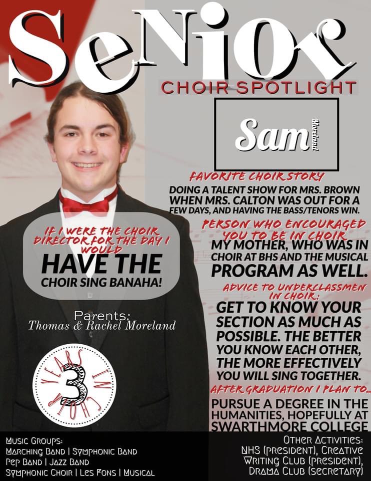 BHS_Music_Dept's tweet photo. Senior Choir Spotlights: Palmer Neeld &amp; Sam Moreland https://t.co/IbhILM5Cuw