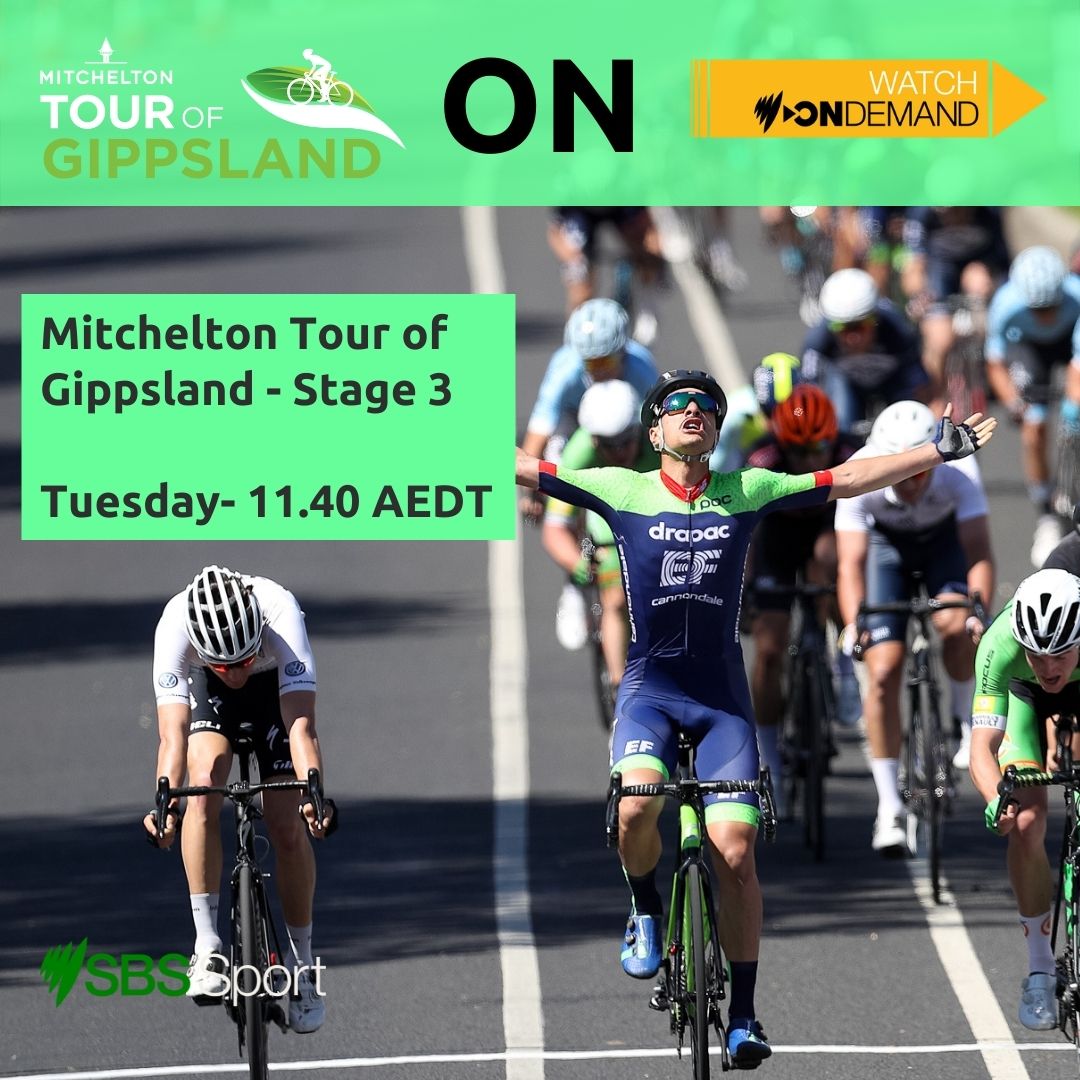 The Tour of Gippsland will be streaming live tomorrow on <a href="/SBSOnDemand/">SBS On Demand</a> and the SBS Cycling Central Facebook page!

Watch the top riders in the NRS fight it out on Phillip Island!
#sbscycling #couchpeloton #NRS22